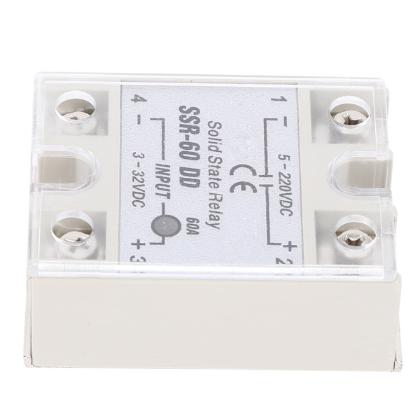 SSR60 DD Solid State Relæ DC Kontaktløs Switch 5-220VDC Høj Kvalitet