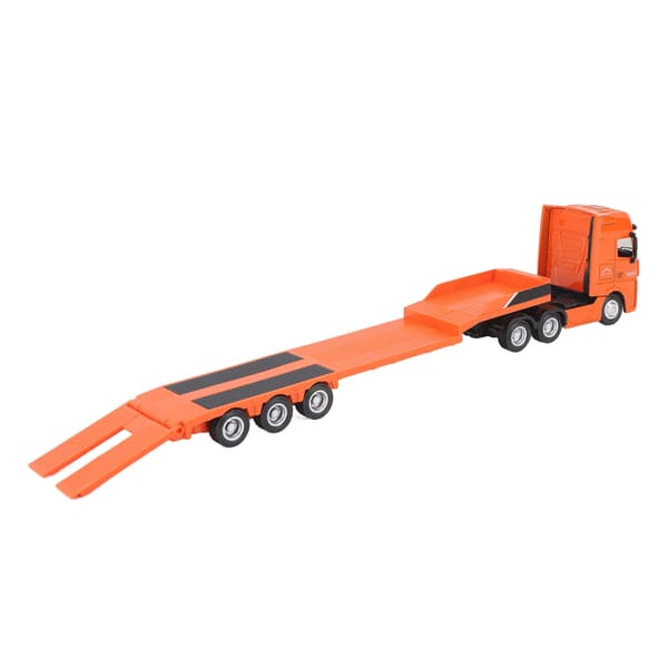 Alloy Engineering Fladvognstrailer Legetøj 1 50 Skala Statisk Model Orange til Børn Over 8 År