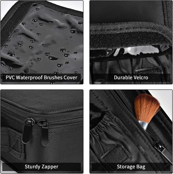 Sort - Rejse Makeuptaske Professionel Makeuptaske Organizer Cosm