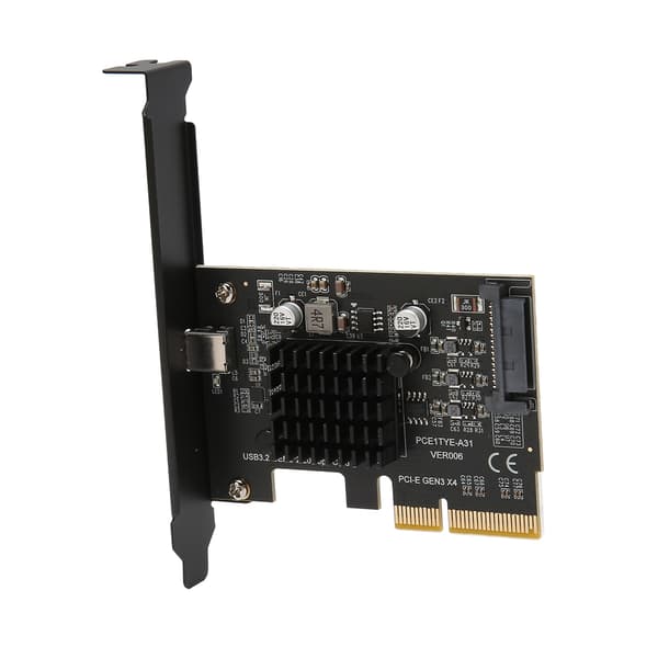 PCIe USB 3.2 Gen 2 Expansionskort 20Gbps Typ C ASM3242 Kontroller för Stationär Dator
