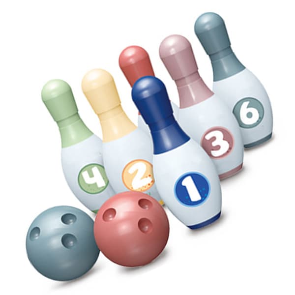 Bowling set för barn 6 käglor 2 bollar Inomhus Utomhus Förälder Barn Leksak
