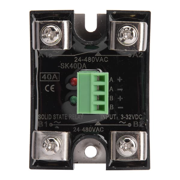BERM Solid State Relay Dual Channel DC Control Dual Channel AC Single Phase SSR 24-480VAC (40A(BERM-SK40DA))