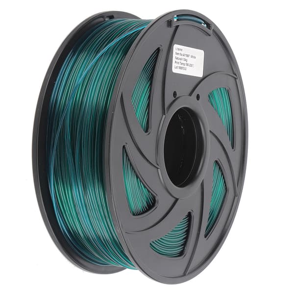 PLA 3D-printerfilament, transparent grønn, 1,75 mm, 1 kg, utskriftsmateriale