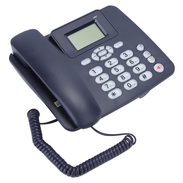C267 Fastnet Telefon Dobbelt Interface Udvidelse til Erhvervskontor og Hjemmebrug Blå