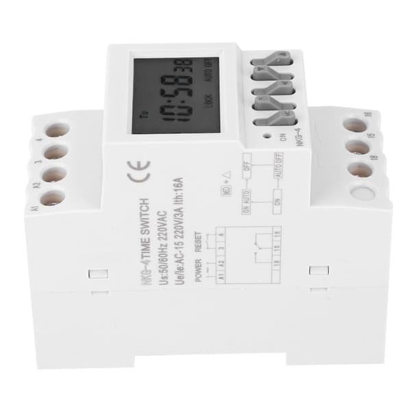 NKG4 Programmerbar Timer Switch Din Rail Timing Control AC220V 3A