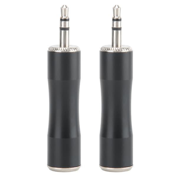 2 stk. 3,5 mm han til forgyldt mini XLR 3-benet hanbalanceret lydadapterstik