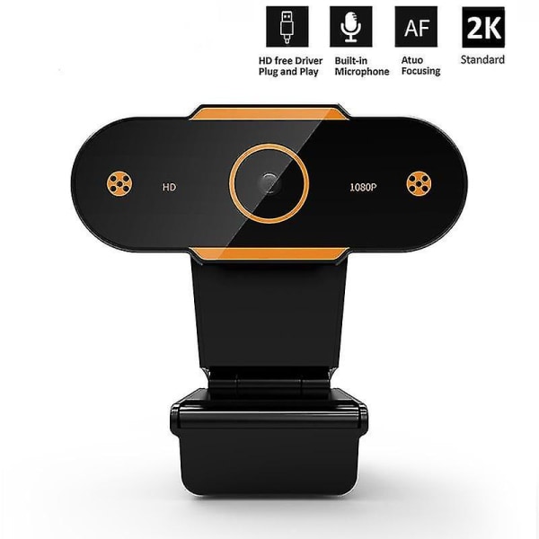 wsdcam Autofokus 2k Hd Webcam Webkamera Med Mikrofon Kameraer Til Live Broadcast Video (2K)