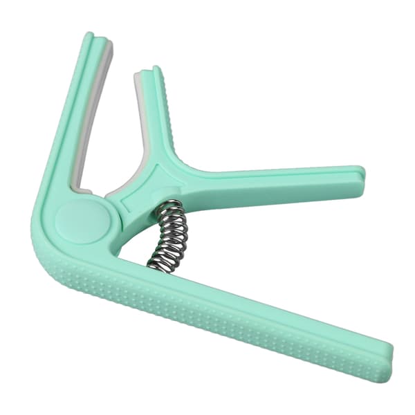 Gitarr Capo Clip Clamp med halkfri punkt Universal Bra skydd Ukulele Elgitarr Capo Cyan
