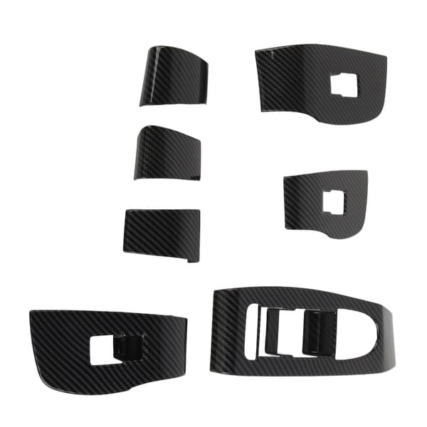 7 stk. Karbonfiber Dørvindu Bryterpanel Deksel Erstatning Mazda 3 Hatchback Sedan CX-30