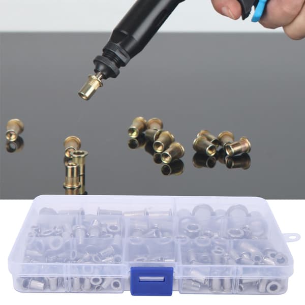 165 stk. rustfrit stål 304 M3 til M10 Rivet Nut Pull Fastener Compartment Kit