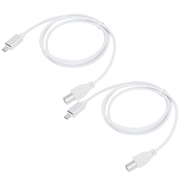 2 st V8 Elektrisk Piano MIDI-kabel Micro USB till B-typ Kompatibel Surfplatta PC