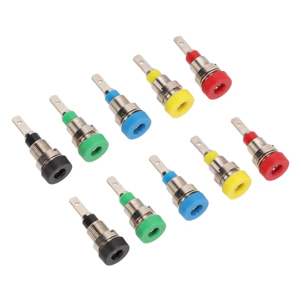Bananakontakt 2mm Messing Panelmontering Bindepost 5 Farger Sikker for Elektronikk RVs Skip