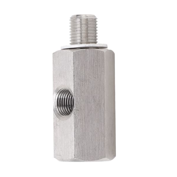 M10x1.0 oljetrykksensor T-adapter Turbo tilførselsledning måler rustfritt stål