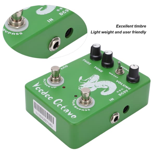 Voodoo Octave Fuzz kitaratehostepedaali - Säädettävä, yksittäinen True Bypass