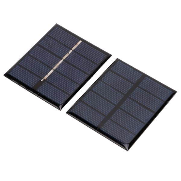 2 stk. 0,5W 2,5V Bærbar Polysilisium Solcellepanel Lader for Lavenergienheter