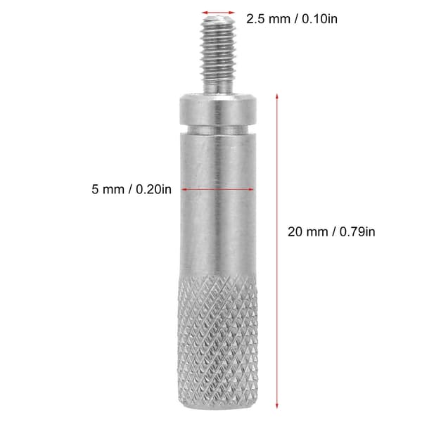 2,5 mm gängad förlängningsstång för mätklocka 5 mm diameter förlängningsskaft (20 mm)