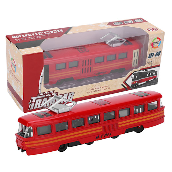 1:90 Børn PullBack Bil Legetøj Kid Legering Lyd Lys Simulation Bil Model Dekoration (Moderne Type Rød)