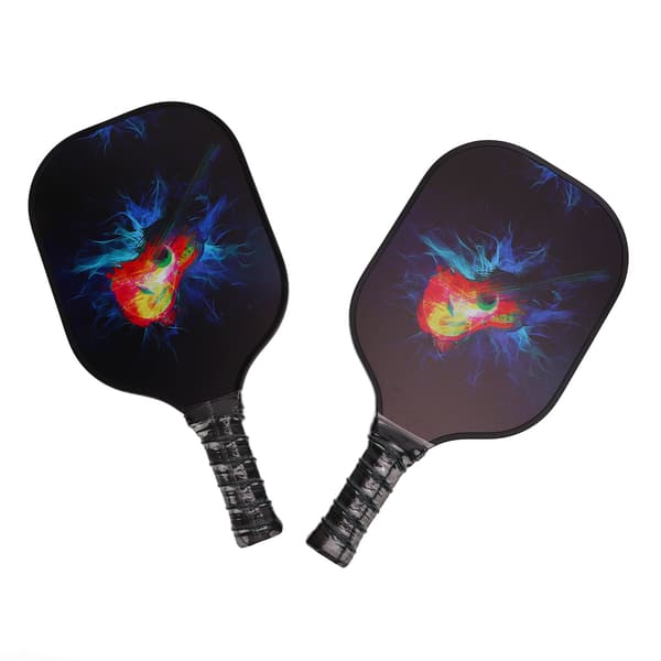 Pickleball Set 2 Racketar 4 Bollar 1 Väska Glasfiber PP Utomhusträning