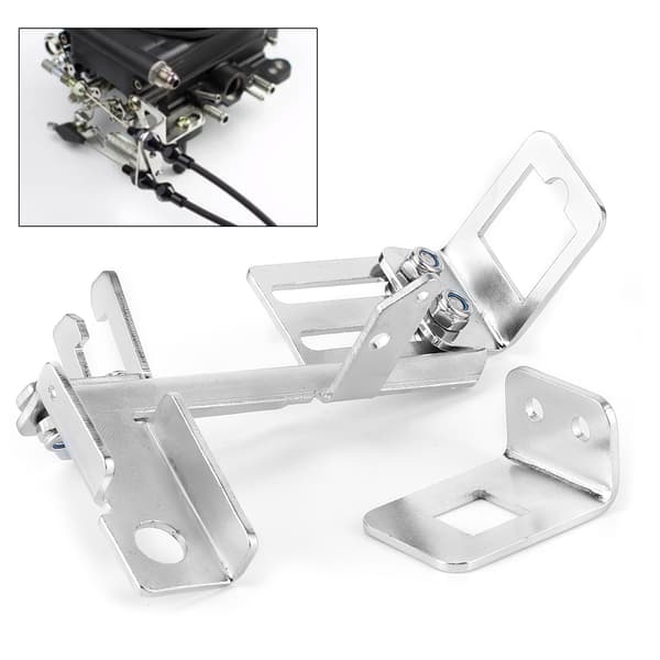 2 stk. gasskabelbrakett Kickdown Chrome passer til Chevy SBC BBC Holley
