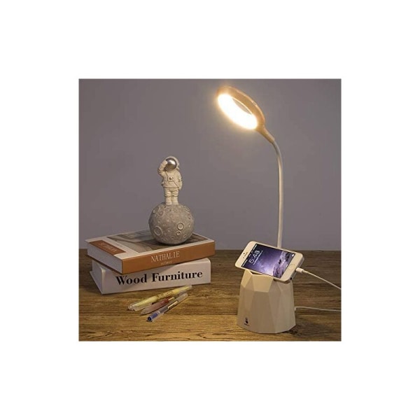 Touch bordslampa Uppladdningsbar sänglampa Liten bordslampa ([Charging Treasure 4000mAh] aprikosfärg)，Lämplig för sängen