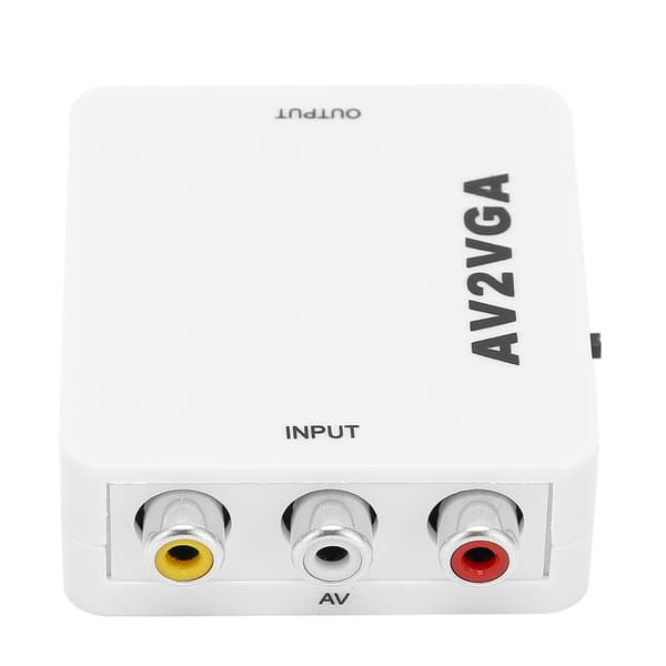 AV til VGA Konverter Bærbar 1920x1080 HD Video Adapter med USB Kabel