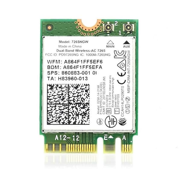 förIntel 7265NGW Dual-Band Wireless-AC 7265 1200Mbps Bluetooth-kompatibel 4.2 M2
