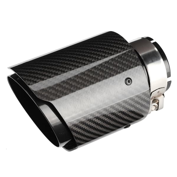 Bilmodifiering Universal Kolfiber 63mm Inlopp-101mm Utlopp Avgasrör Ändrör