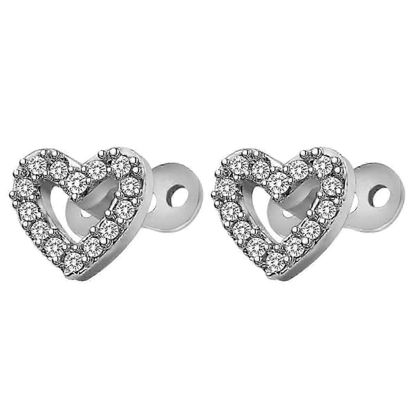 2 stk. Dermal Anchor Toppe og Base Titanium Stål Piercing Smykker Hjerte 1-Yvan 5 5