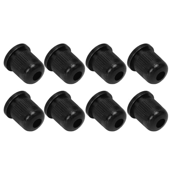 8PCS Gitarrsträngshylsa Legering Kompakt Bas Genom Kroppsspänne för Ersättning Svart