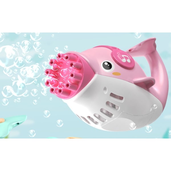 Dolphin Electric kymmenenreikäiset kuplamuolilelut pojille ja tytöille (Pink One [3 paristoa + 10 pakkausta kuplanestettä])