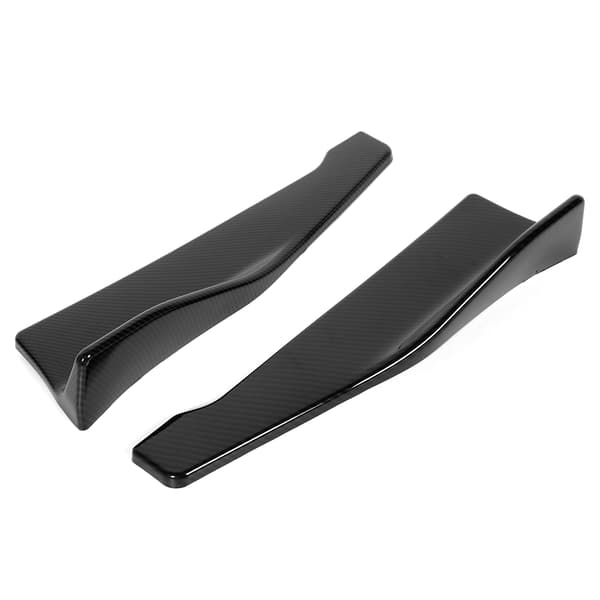 2 st Universal Sidokjol Rocker Splitters Läpp Winglet Vinge Kolfiberstil 48 cm Bil Karosseri Kit