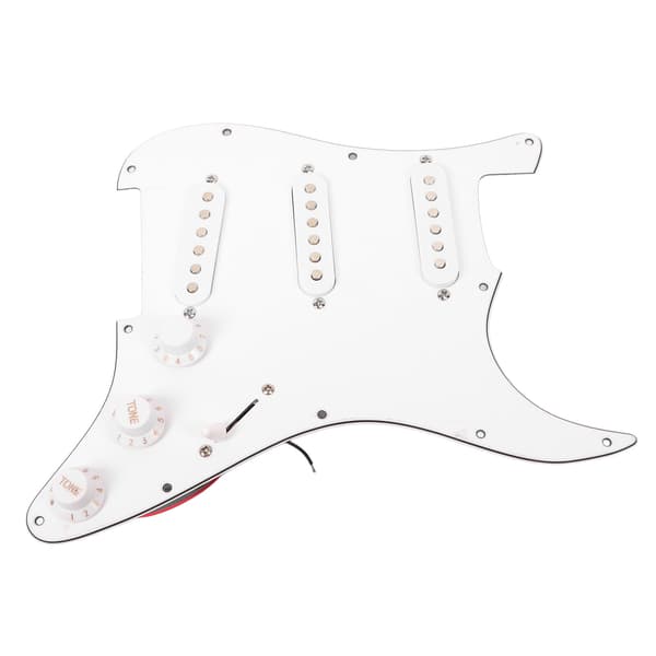 Elgitarr Pickup Single Coil Klart Ljud 11 Hål Förkopplad Pickup Ersättning Vit