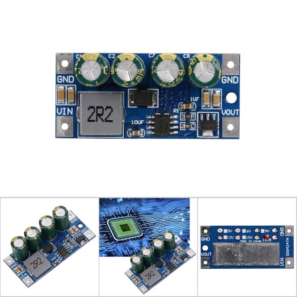 60W DC Boost Converter Step Up Module 3.7V-18V til 5V 6V 9V 12V 15V 19.5V (19.5V)