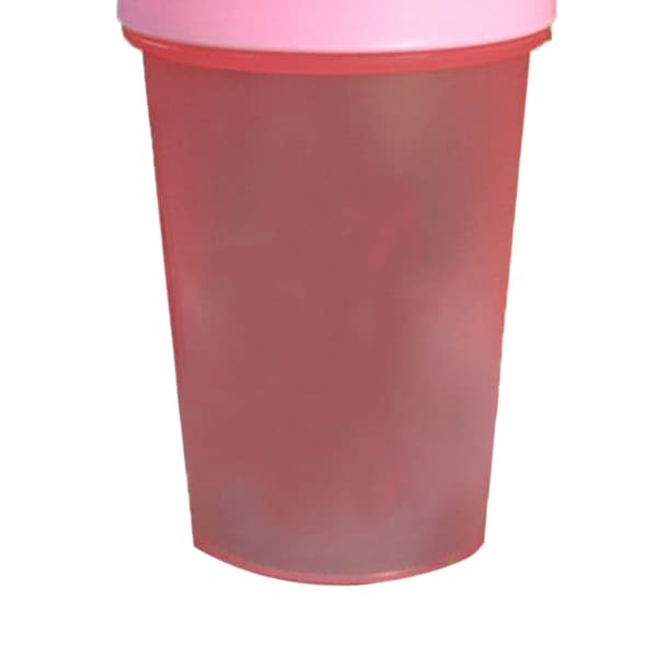 Protein Pulver Shaker Kopp 500ml Rosa med Rostfri Stålkula