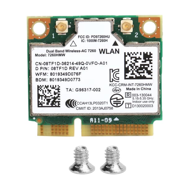 Intel 7260 AC Dell 7260HMW Mini PCIE Trådlöst Wifi-kort Dual Band Bluetooth 4.0 Nätverksmodul