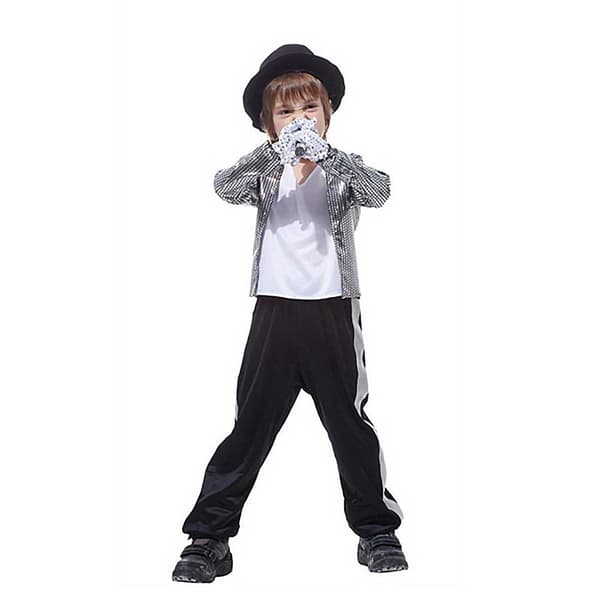 Michael Jackson Barn Cosplay Kostym Gutter Antrekk Fest Maskeradeforestilling M
