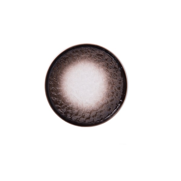 Kivijyväinen keraaminen pyöreä hedelmälautanen, ruskea, 8 tuumaa (20,5 * 20,5 * 2,5 cm),