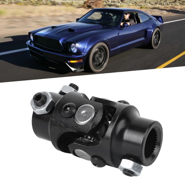 Styretøjsaksel U-led 3/4-36 Spline X 3/4in DD til slibemaskiner Nivelleringsmaskiner Passer til Mustang (Sort)