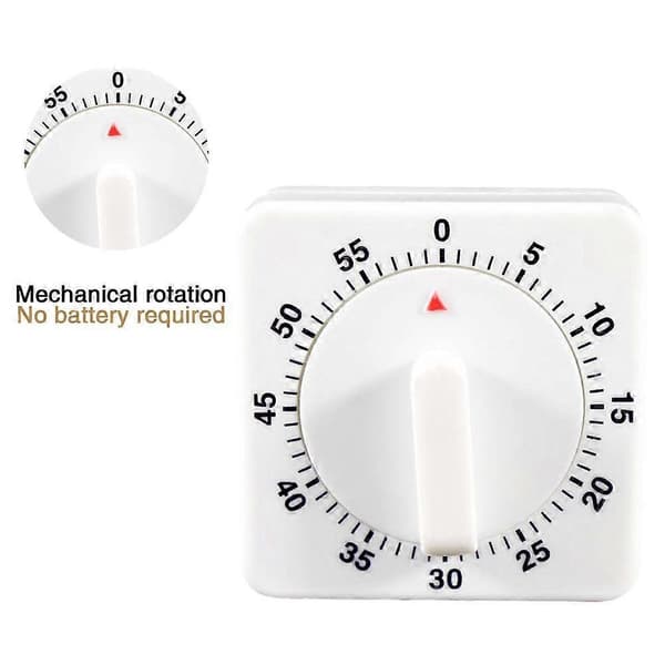 Stor kjøkkentimer 60 minutters nedtelling matlaging baking høy alarm mekanisk