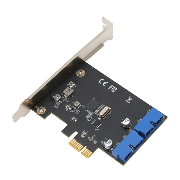 2-port PCIe til dobbel 20-pin USB 3.0-kort 5 Gbps adapter for stasjonær PC