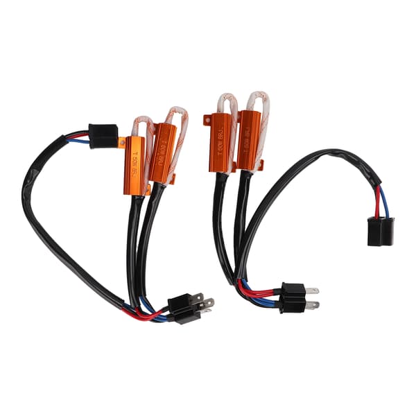 2 stk. H4 50W 8 Ohm LED Lastmotstand Feilfrie Lys Dekoding Feilsøking