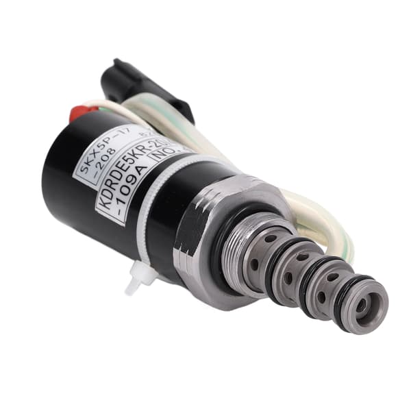 Roterende magnetventil i rustfritt stål, hydraulisk pumpekontrollventil for Kobelco SK200‑6E SK200‑3