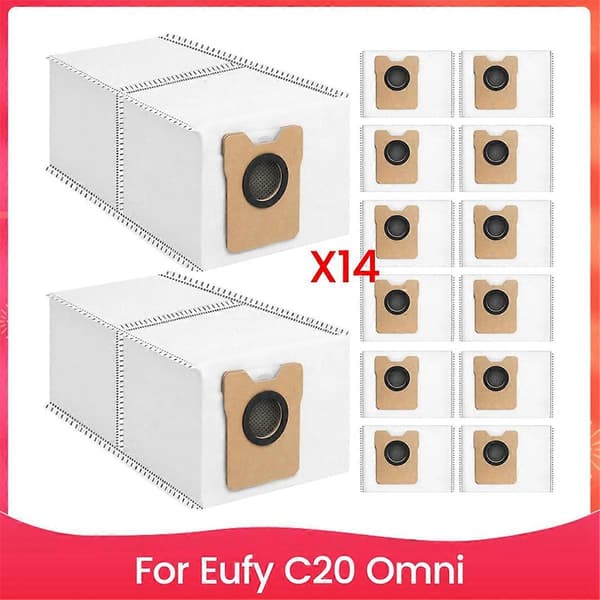 14-pack dammsugarpåsar för Eufy C20 Omni robotdammsugare As Shown