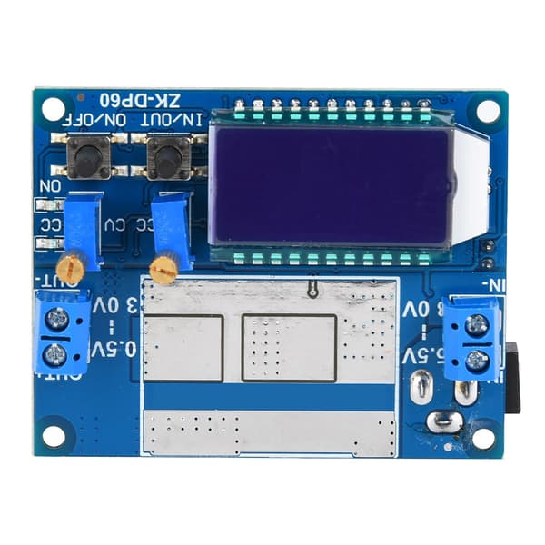 5.5V til 30V DC Justerbar Step Up Down Strømforsyningskonvertermodul med LCD og Vifte