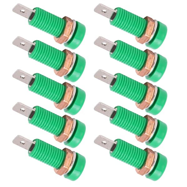 10 stk. 4 mm Banan Jack Socket Mount Bindingsstolpe Connector Adapter Panel Elektronisk Instrument Grøn