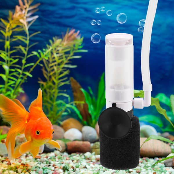 Praktiska 3-i-1 Mini Akvarium Biokemiska Svampfilter