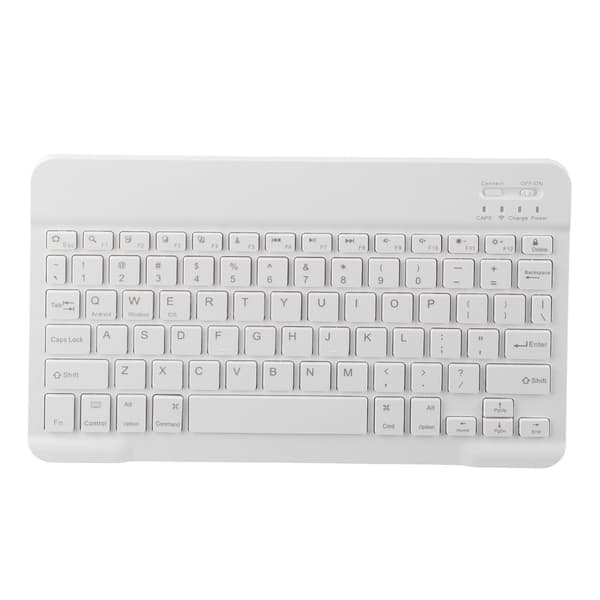 Trådlöst Bluetooth-tangentbord och mus-kombo bärbart set för PC Laptop Vit