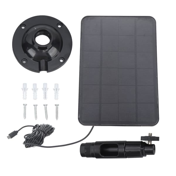10W 5V Micro USB Sort Solpanel Oplader til Sikkerhedskamera Mobiltelefon Powerbank