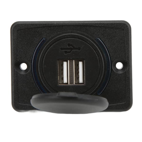 3.1A 5V Dobbel USB Billader LED Hurtiglading for 12V 24V Lastebiler Bobiler Skip