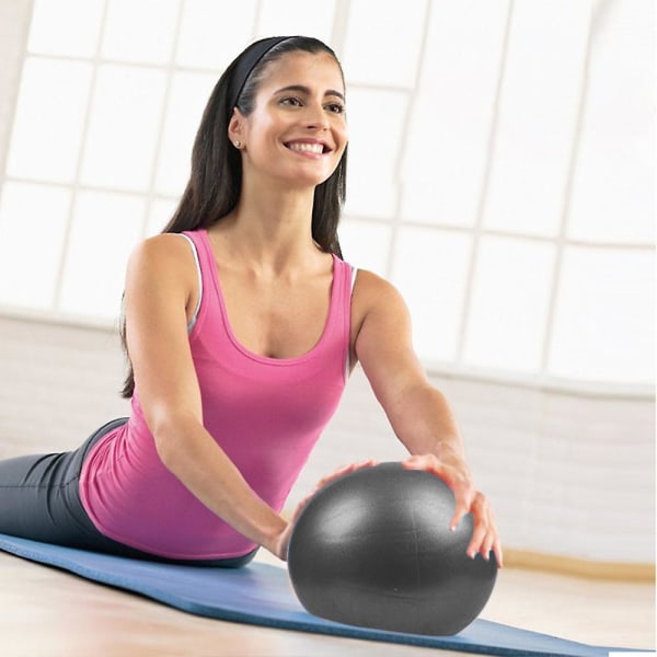 Liten boll för pilates, stabilitet boll mini yoga boll för kvinnor träning fitness fysioterapi Grey